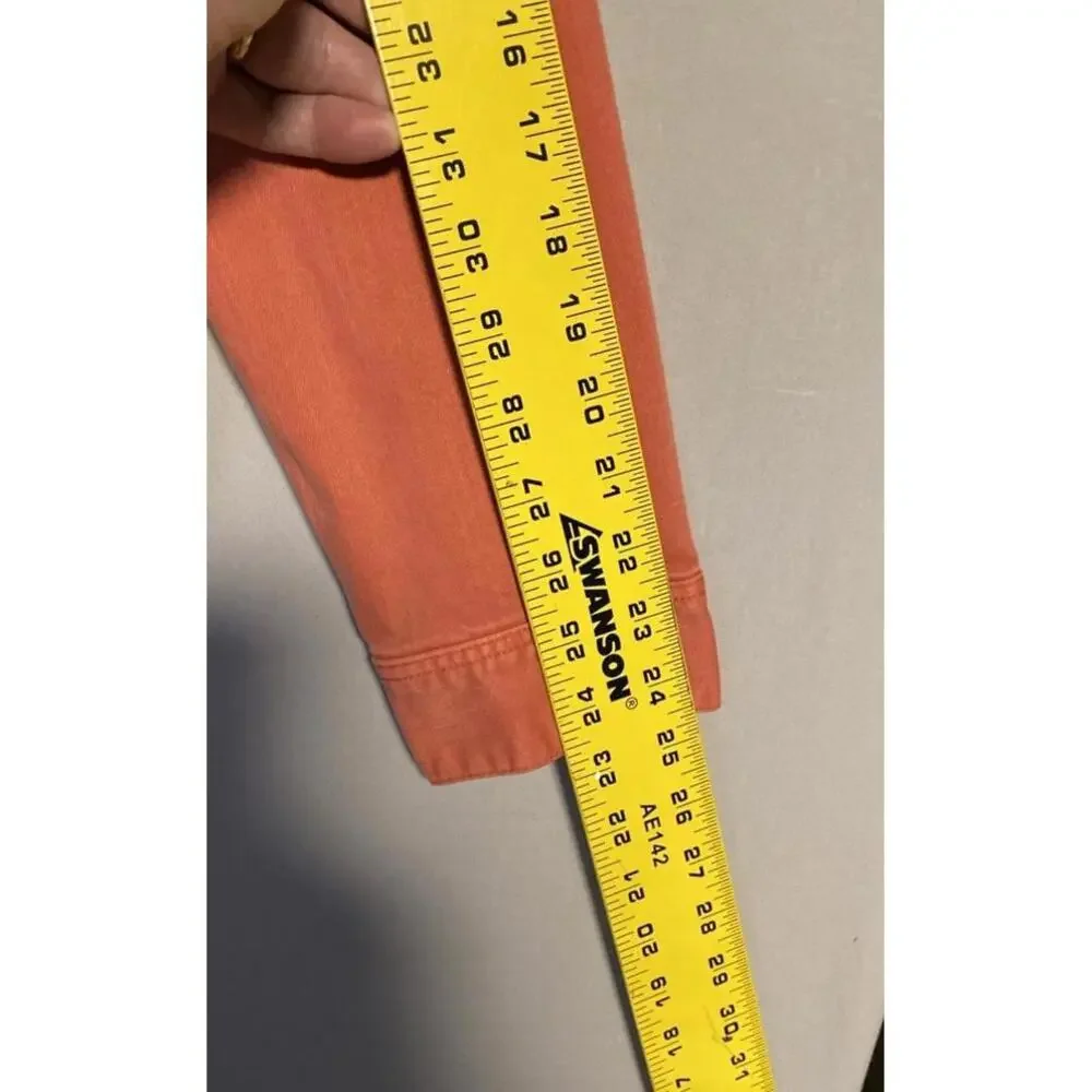 Liverpool Los Angeles Stretch Button Denim Jeans Jacket Coral Fins Womens Large - Picture 6 of 9